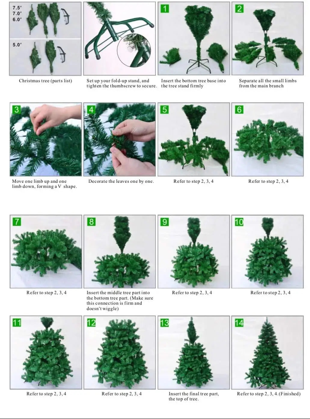 Christmas tree green Artificial fir Extra leaf filling foamm 60-240cm trees stand plastic/metallic