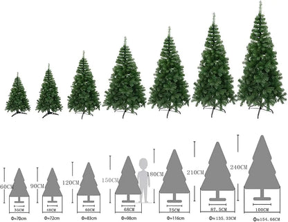 Christmas tree green Artificial fir Extra leaf filling foamm 60-240cm trees stand plastic/metallic