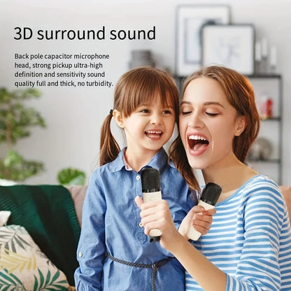 Kids Karaoke Machine, Portable Bluetooth Speaker with Wireless Microphone, Christmas Kids Toys Gifts for Girls 4, 5, 6, 7, 8, 9,