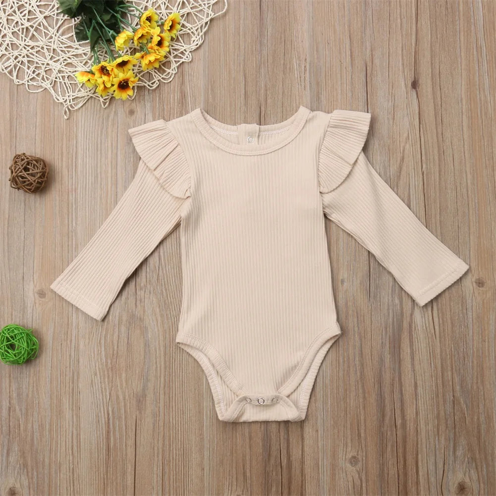 6 Colors Autumn Winter Knitting Rompers Baby Girl Clothes Newborn Baby Bodysuit Long Sleeve Jumpsuit Romper Outfits 0-2 Years