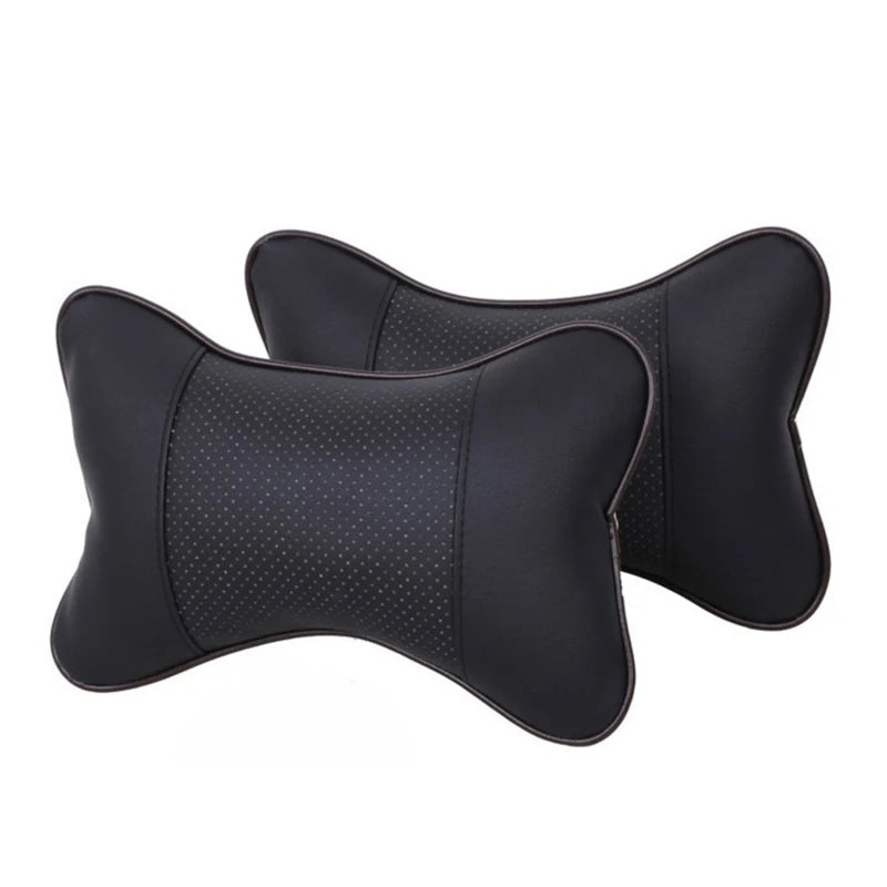 2 PCS Auto Safety Pillow Car Headrest Breathe Car Auto Seat Head Neck Rest Cushion Headrest Pillow Pad black orange beige gray