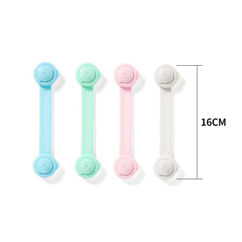 4pcs Baby Safety Cabinets Door Lock Plastic Children Security Protector Multi-function Home Cupboard Drawer Safety Locks