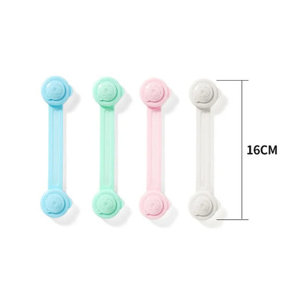 4pcs Baby Safety Cabinets Door Lock Plastic Children Security Protector Multi-function Home Cupboard Drawer Safety Locks