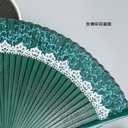 31 Styles Folding Fan Black Japeneses Ladies Silk Hand Fans High Quality Bamboo Crafts Wedding Dance Home Decor Ornament