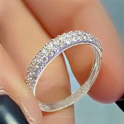 Huitan New Trendy Women Ring with Shiny CZ Simple Band Stylish Girls Accessories High Quality Versatile Jewelry Wholesale Lots