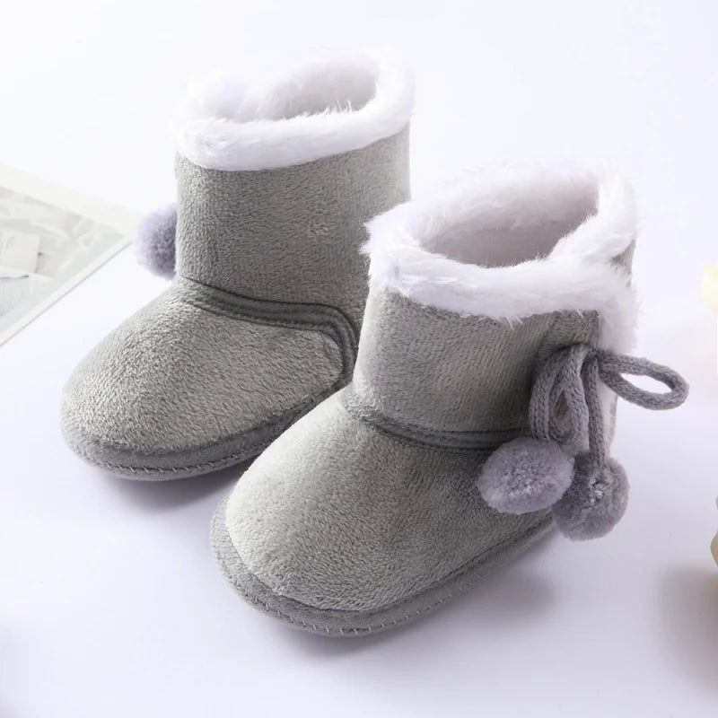 Newborn Toddler Warm Boots Winter First Walkers baby Girls Boys Shoes Soft Sole Fur Snow Booties for 0-18M Bebe Kids Snow Boots