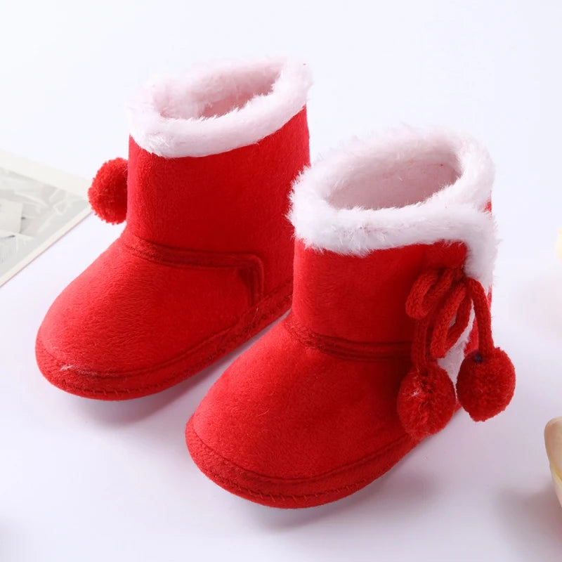 Newborn Toddler Warm Boots Winter First Walkers baby Girls Boys Shoes Soft Sole Fur Snow Booties for 0-18M Bebe Kids Snow Boots