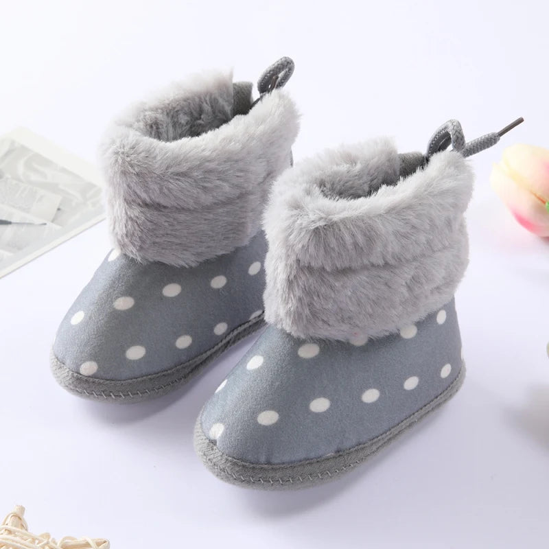 Newborn Toddler Warm Boots Winter First Walkers baby Girls Boys Shoes Soft Sole Fur Snow Booties for 0-18M Bebe Kids Snow Boots