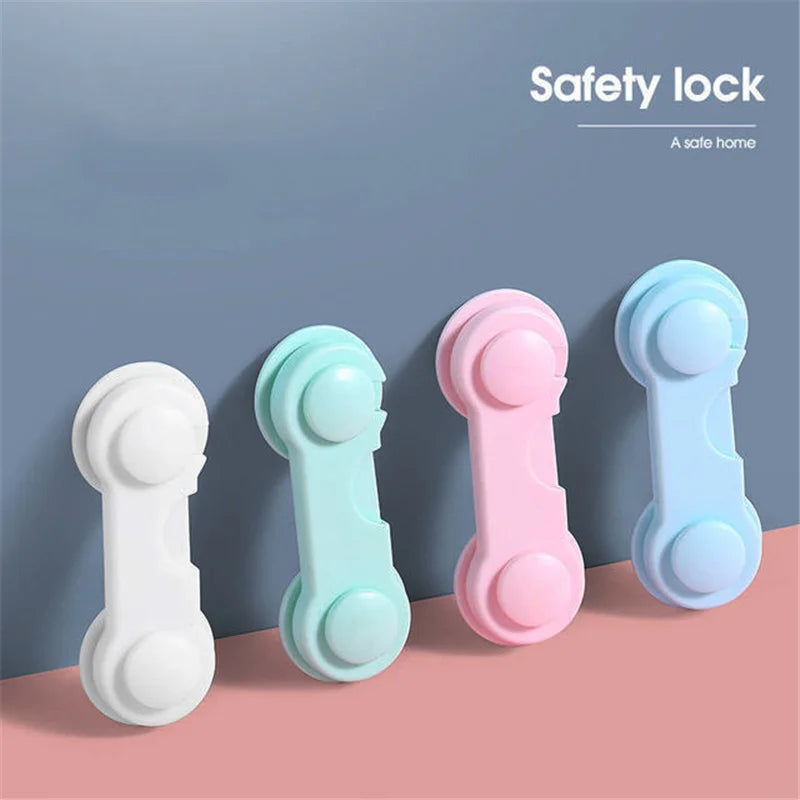 4pcs Baby Safety Cabinets Door Lock Plastic Children Security Protector Multi-function Home Cupboard Drawer Safety Locks