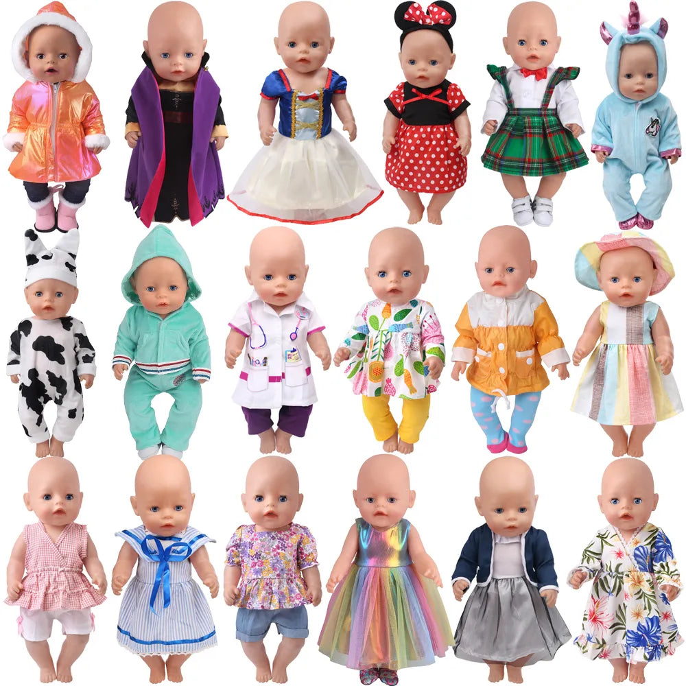 43 Cm Boy American Dolls Uniforms Unicorn Queen Born Baby Toys 18 Inch Doll Gift f41