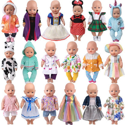 43 Cm Boy American Dolls Uniforms Unicorn Queen Born Baby Toys 18 Inch Doll Gift f41