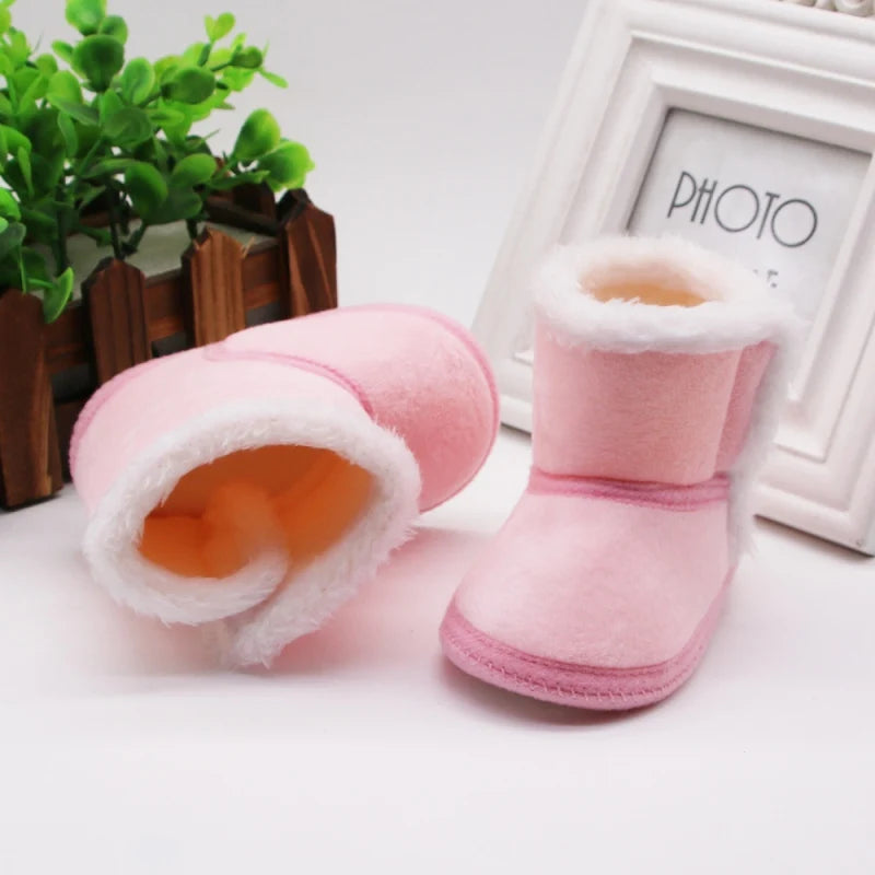 Newborn Toddler Warm Boots Winter First Walkers baby Girls Boys Shoes Soft Sole Fur Snow Booties for 0-18M Bebe Kids Snow Boots