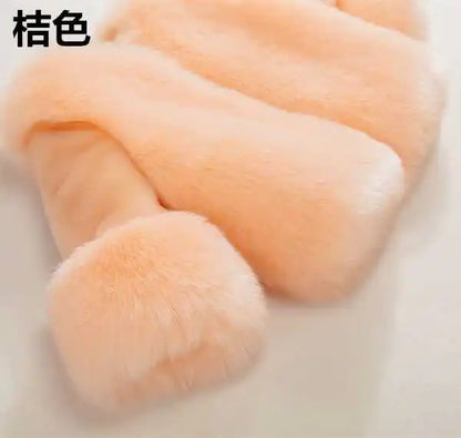 Baby Girls Faux Fur Coat Winter Children Girls Long Sleeve Christmas Jacket Warm Kids Girls Snow Coat Girls Outerwear Clothing