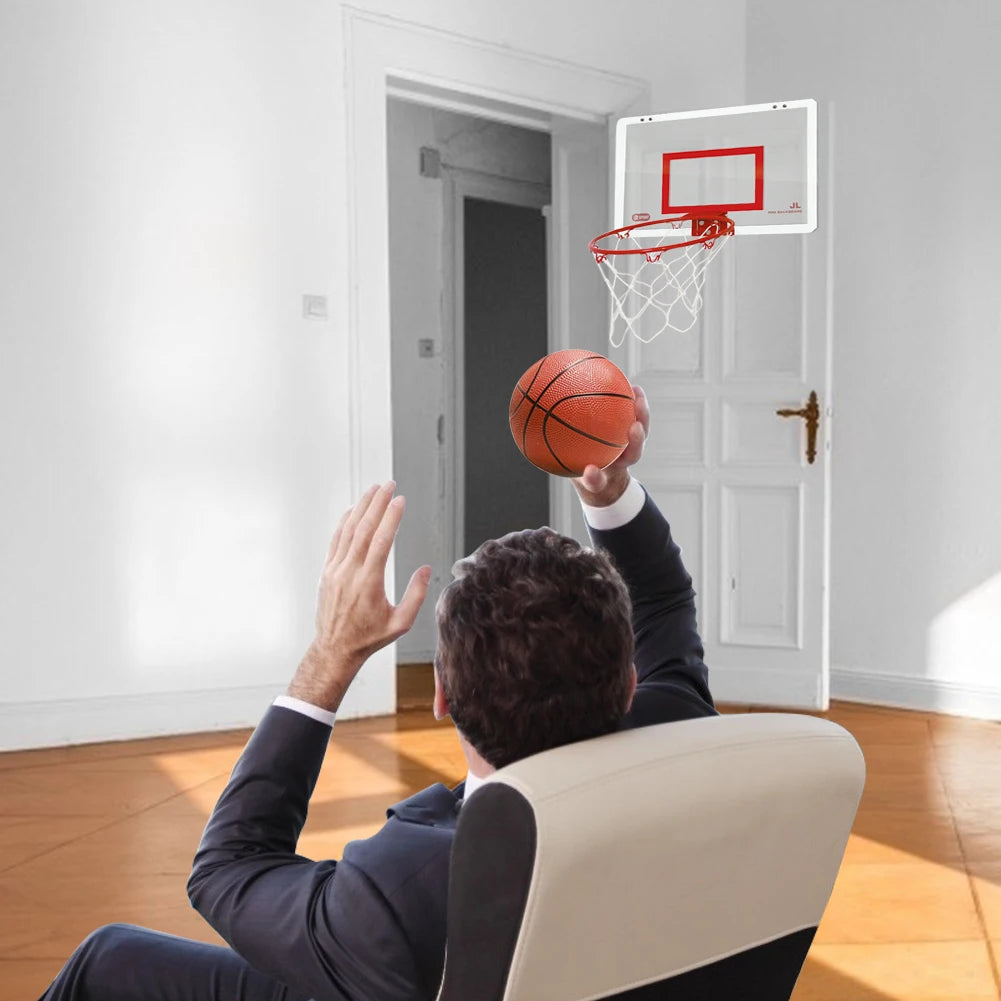 Children Kids Hanging Basketball Hoop Indoor Door Wall Mounted  Mini Basket Ball Board Toy Set with Pump Boys Gift