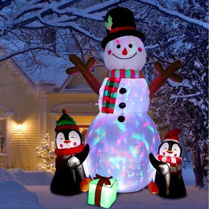 2023 LED Air Inflatable Santa Claus Snowman Elk Outdoor Garden Airblown New Year Christmas Decoration Gift For Kids Children Toy