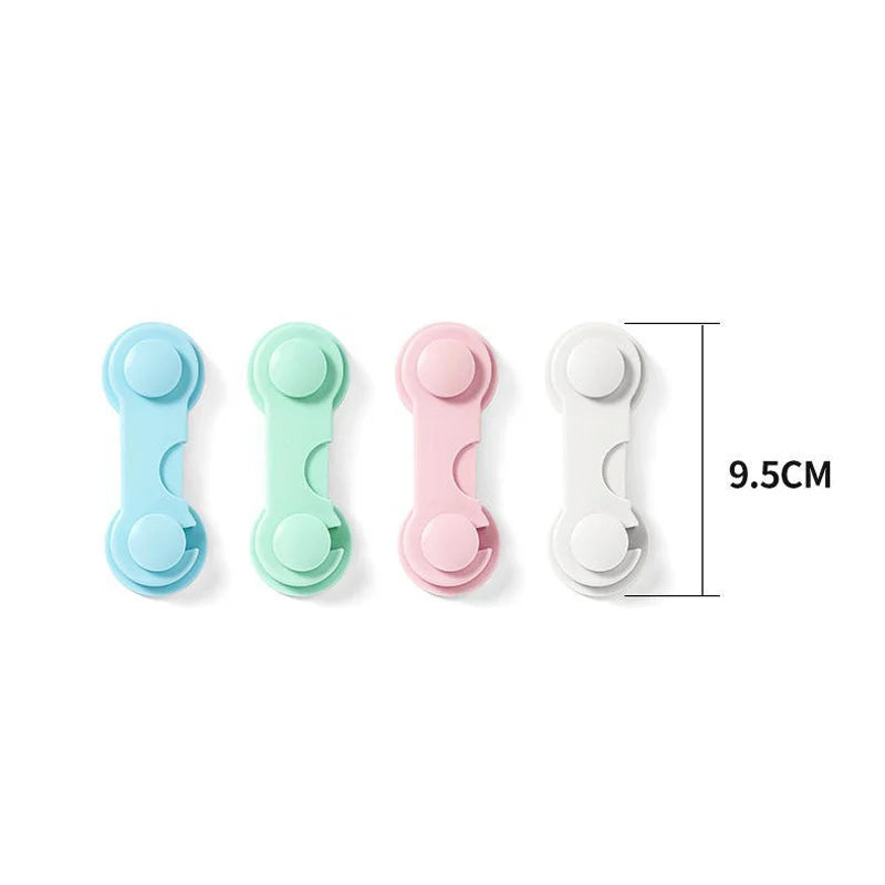 4pcs Baby Safety Cabinets Door Lock Plastic Children Security Protector Multi-function Home Cupboard Drawer Safety Locks