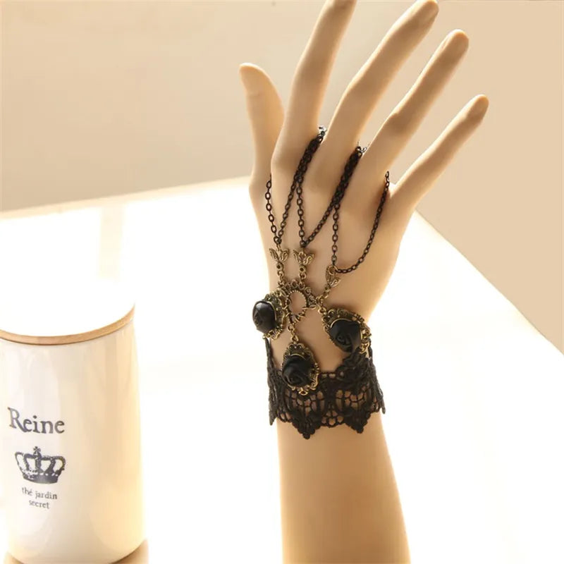 YiYaoFa Gothic Vintage Bracelet for Women Accessories Lace Bracelets & Bangles Women Wrist Jewelry Handmade Party Jewelry LB-06