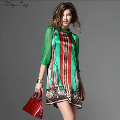 Hippie bohemian style boho hippie dress mexican embroidered dress boho chic dresses Q531