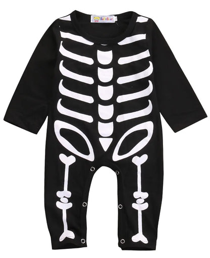 Citgeett Halloween Newborn Baby Boy Girl Skeleton Rompers Long Sleeve Jumpsuit Clothes Outfit Costume cosplay