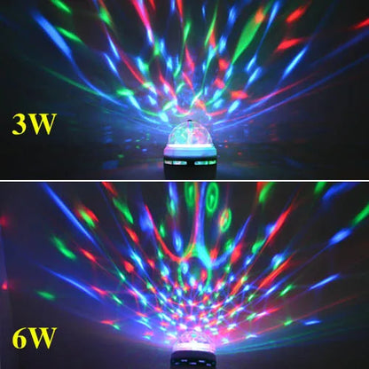 E27 3W Colorful Auto Rotating RGB LED Bulb Stage Light Party Lamp Disco for home decoration lighting lamps