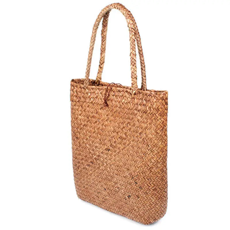 Knitted Straw Bag For Women Tote Summer Bohemia Women's Handbags Solid Shoulder Beach Bag Shopping