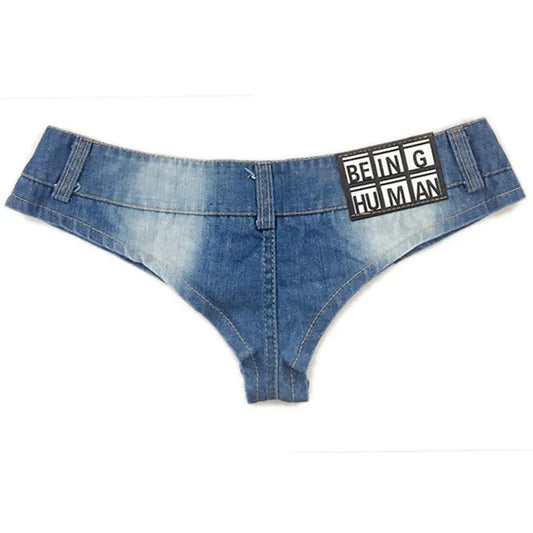 Women Beach Denim Thong Shorts Sexy Nightclub Mini Short Jeans Ladies Disco Pole Dance Hotpants Micro Mini Shorts