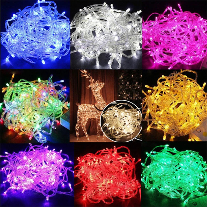 New LED String Light 200 LED 20M Christmas/Wedding/Party Decoration Lights Garland AC 110V 220V outdoor Waterproof Led Lamp