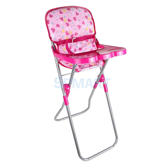 23*31*56cm Baby Doll Dining High Chair Model Simulation Furniture Model for 9-12inch Doll Kids Pretend Play Toy