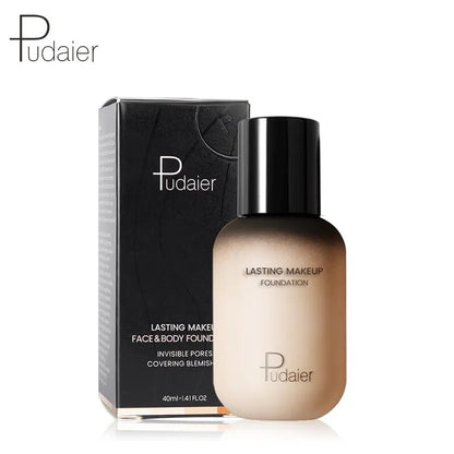 Pudaier 40ml Matte Makeup Foundation Cream For Face Professional Concealing Make Up Liquid Long-lasting Cosmetics