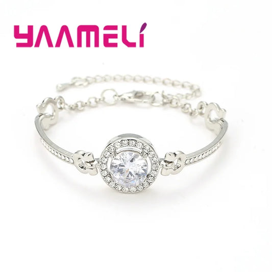 New Crystal Royal Style Punk Bangles Women's Jewelry Premium Bracelet Bride Love Jewelry Bracelet Wedding Gift Top Quality