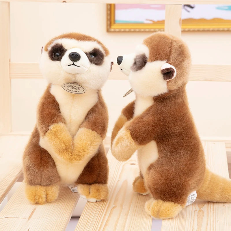 Lifelike Tag Meerkat Suricata Suricatta Emulational Animal Cute Stuffed Doll Soft Plush Toy Girl Boy Birthday Christmas Gift