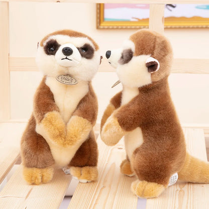 Lifelike Tag Meerkat Suricata Suricatta Emulational Animal Cute Stuffed Doll Soft Plush Toy Girl Boy Birthday Christmas Gift