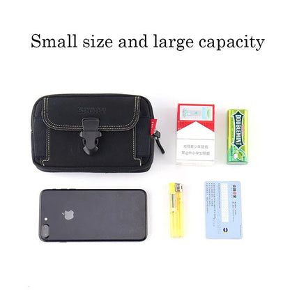 Universal 7'' Waterproof Multifunctional Canvas Mobile Phone Bag Outdoor Traval Bag for Men Man Waist Belt Phone Pouch Holder