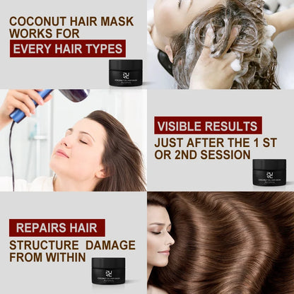 PURC Coconut Oil Magic Hair Mask Repair Damaged Keratin Hair Treatment Smoothing Straightening Cream Hair Care Products