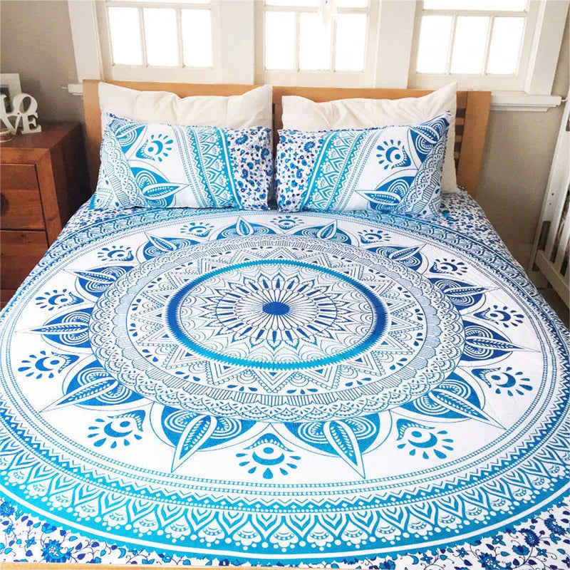 Indian Decor Mandala Tapestry Wall Hanging Hippie Throw Bohemian Ombre Bedspread 150x210cm