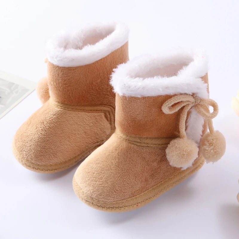 Newborn Toddler Warm Boots Winter First Walkers baby Girls Boys Shoes Soft Sole Fur Snow Booties for 0-18M Bebe Kids Snow Boots