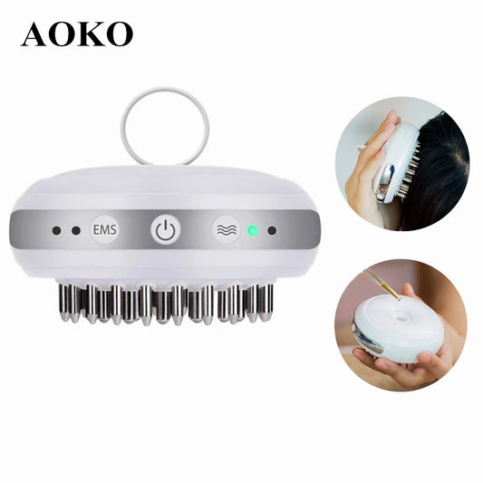 AOKO Hair Growth Products EMS Electric Head Massager Liquid Import Hair Regrowth Comb for Scalp Care Hair Loss Stress Release