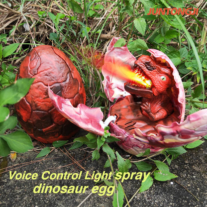 Dinosaur Toys Voice Control Light Simulation Christmas Toys Calling Magic Hatching Spray Dinosaur Egg