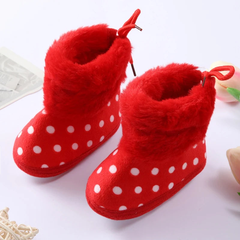 Newborn Toddler Warm Boots Winter First Walkers baby Girls Boys Shoes Soft Sole Fur Snow Booties for 0-18M Bebe Kids Snow Boots