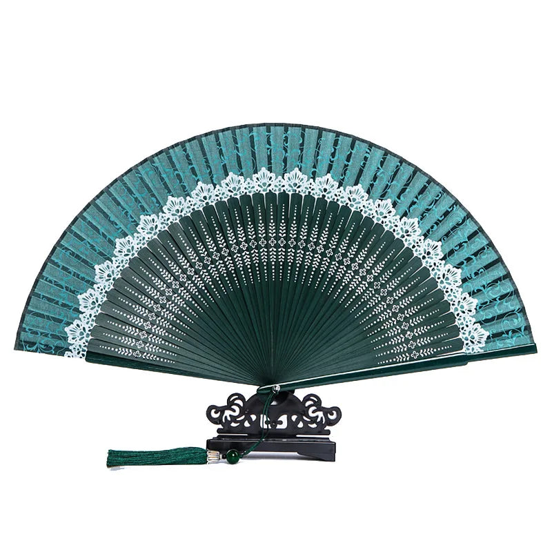 31 Styles Folding Fan Black Japeneses Ladies Silk Hand Fans High Quality Bamboo Crafts Wedding Dance Home Decor Ornament