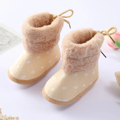 Newborn Toddler Warm Boots Winter First Walkers baby Girls Boys Shoes Soft Sole Fur Snow Booties for 0-18M Bebe Kids Snow Boots