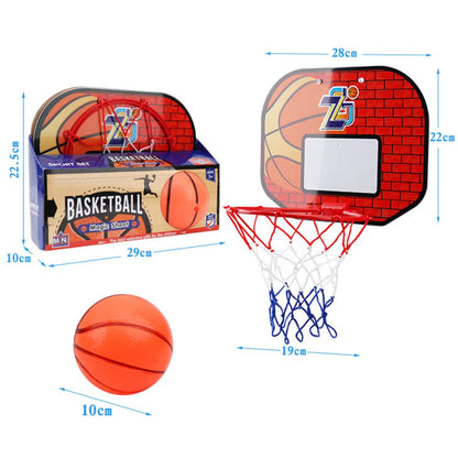 Children Kids Hanging Basketball Hoop Indoor Door Wall Mounted  Mini Basket Ball Board Toy Set with Pump Boys Gift