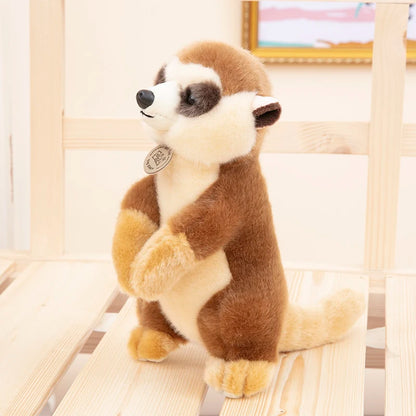 Lifelike Tag Meerkat Suricata Suricatta Emulational Animal Cute Stuffed Doll Soft Plush Toy Girl Boy Birthday Christmas Gift