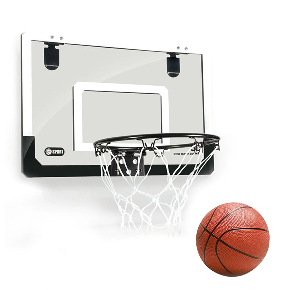 Children Kids Hanging Basketball Hoop Indoor Door Wall Mounted  Mini Basket Ball Board Toy Set with Pump Boys Gift