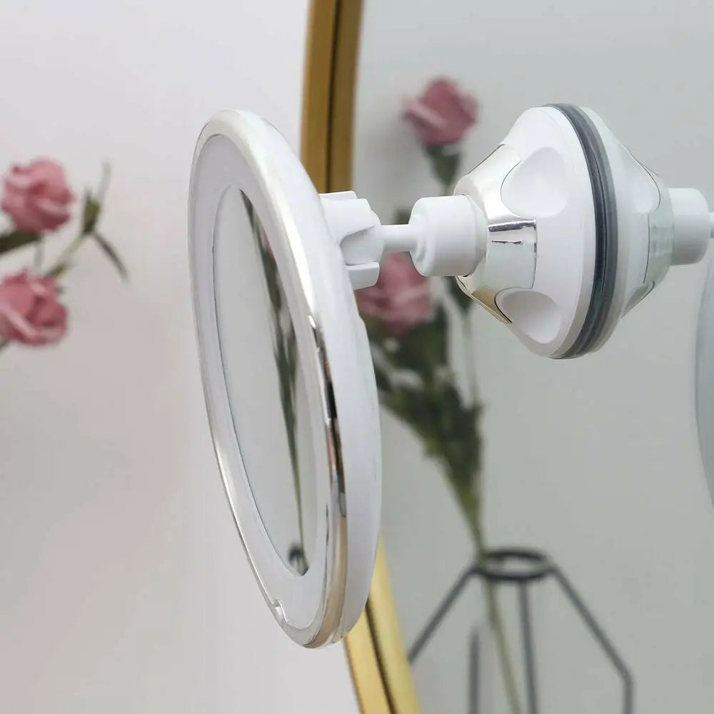 Flexible Makeup Mirror 10x Magnifying Mirrors with 14 Led Lighted Touch Screen