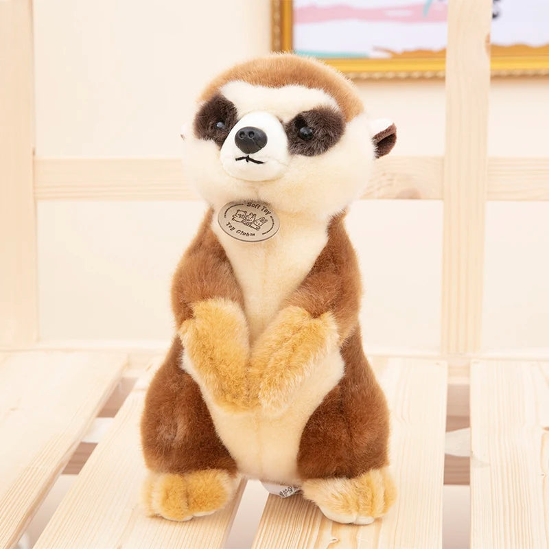 Lifelike Tag Meerkat Suricata Suricatta Emulational Animal Cute Stuffed Doll Soft Plush Toy Girl Boy Birthday Christmas Gift