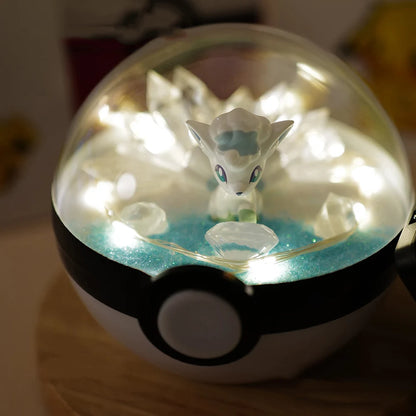 Anime Pokemon Ball Figures Pikachu Pokeball Bulbasaur Handcraft DIY Figures With LED Model Toys Brinquedos Christmas Model Toy