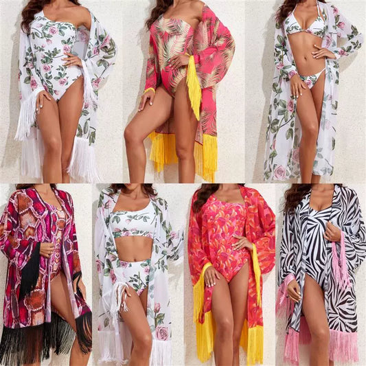 2024 New Arrival Fashion Swimsuit Blouse Three-Piece Bikini Export One-Piece Swimsuit Export Factory Bikini