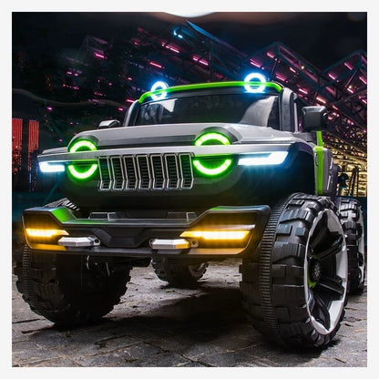 Children's Electric Car Four-Wheel Four-Wheel Drive Off-Road Vehicle Double Baby Child Remote Control Toy Car Can Sit Adult Stroller