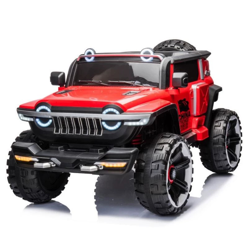 Children's Electric Car Four-Wheel Four-Wheel Drive Off-Road Vehicle Double Baby Child Remote Control Toy Car Can Sit Adult Stroller